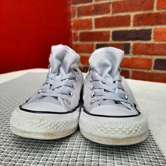 Converse Chuck Taylor All Star Low Top Sneaker Sparkle Double Tongue 5 - Picture 5 of 12